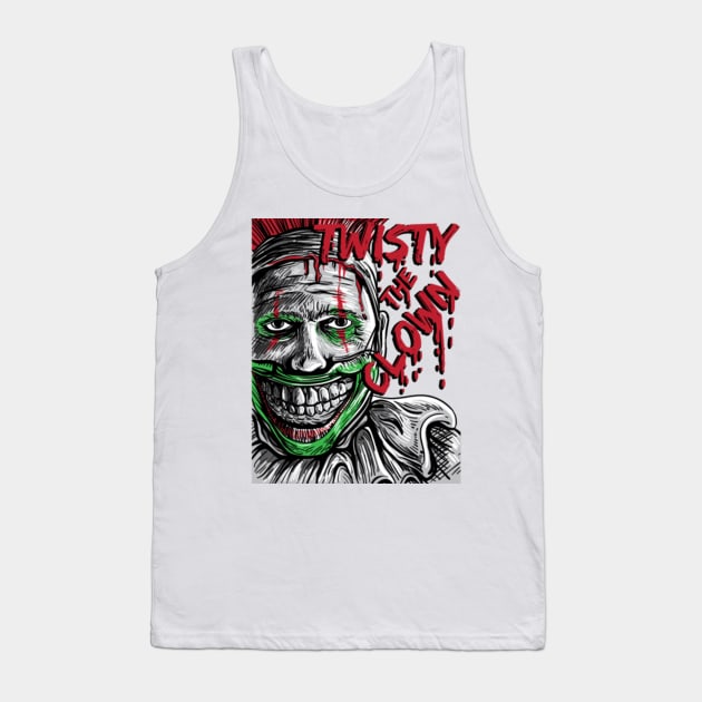 Twisty The Clown American Story Horror Halloween Tank Top by nvqdesigns